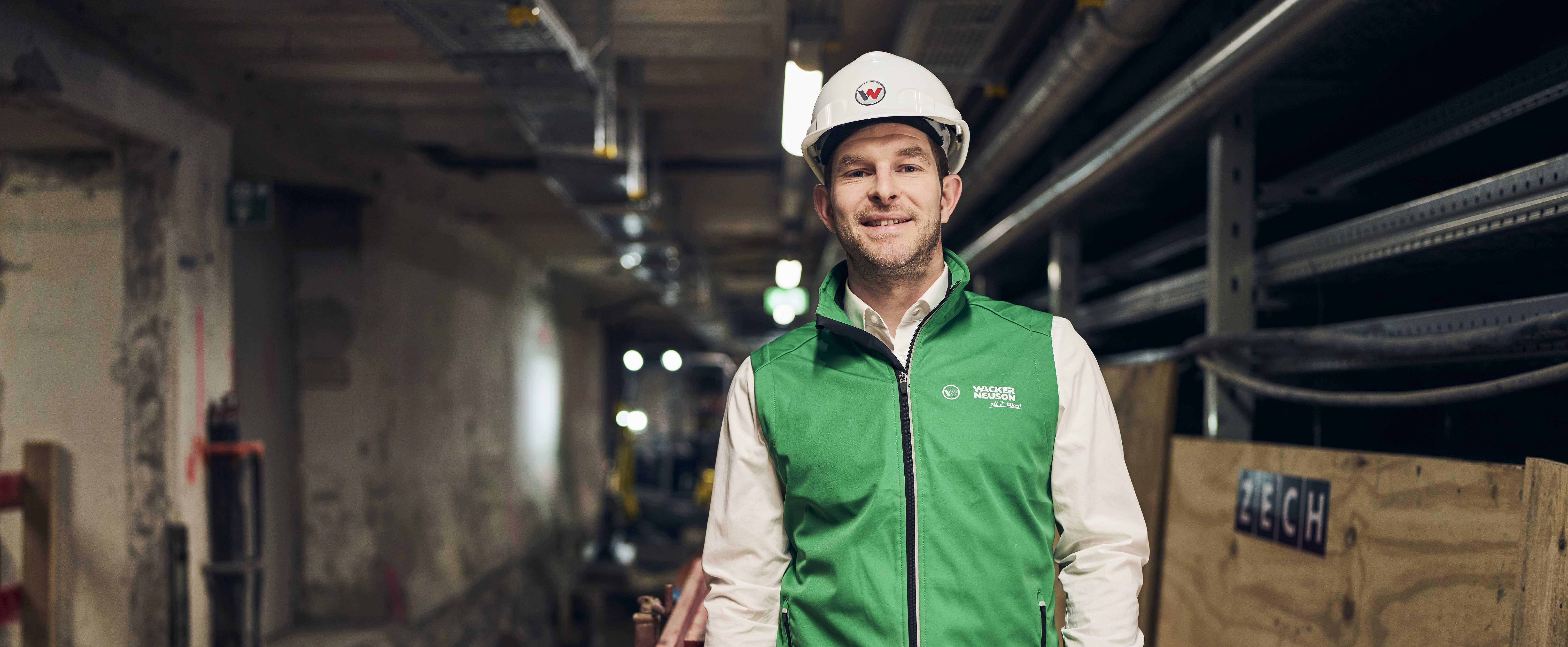 man at construction site