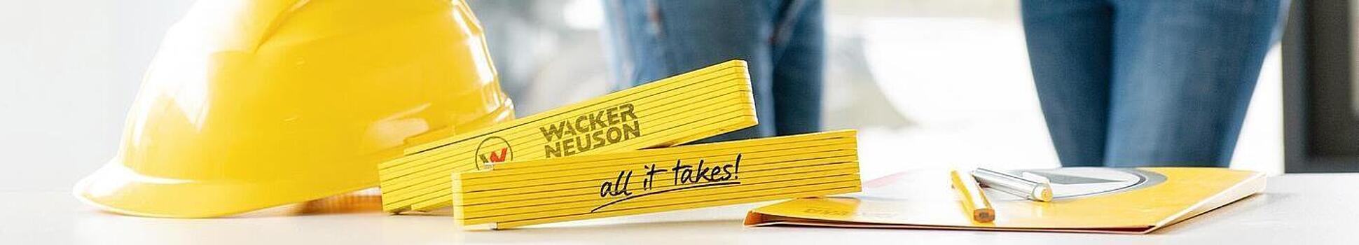 yellow helmet on desk