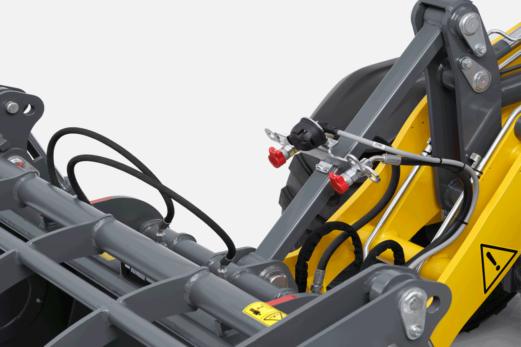 Wacker Neuson wheel loader WL28, Flat-Face hydraulic coupling