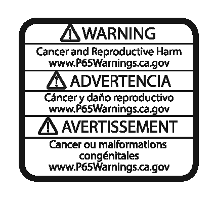 California Proposition 65 Warning